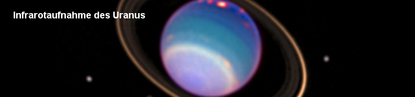 Infrarotaufnahme des Planeten Uranus
